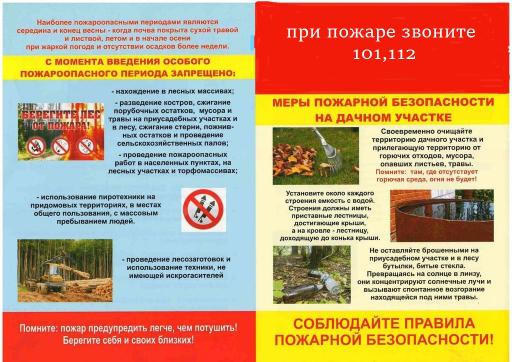 Меры ПБ на дачном участке